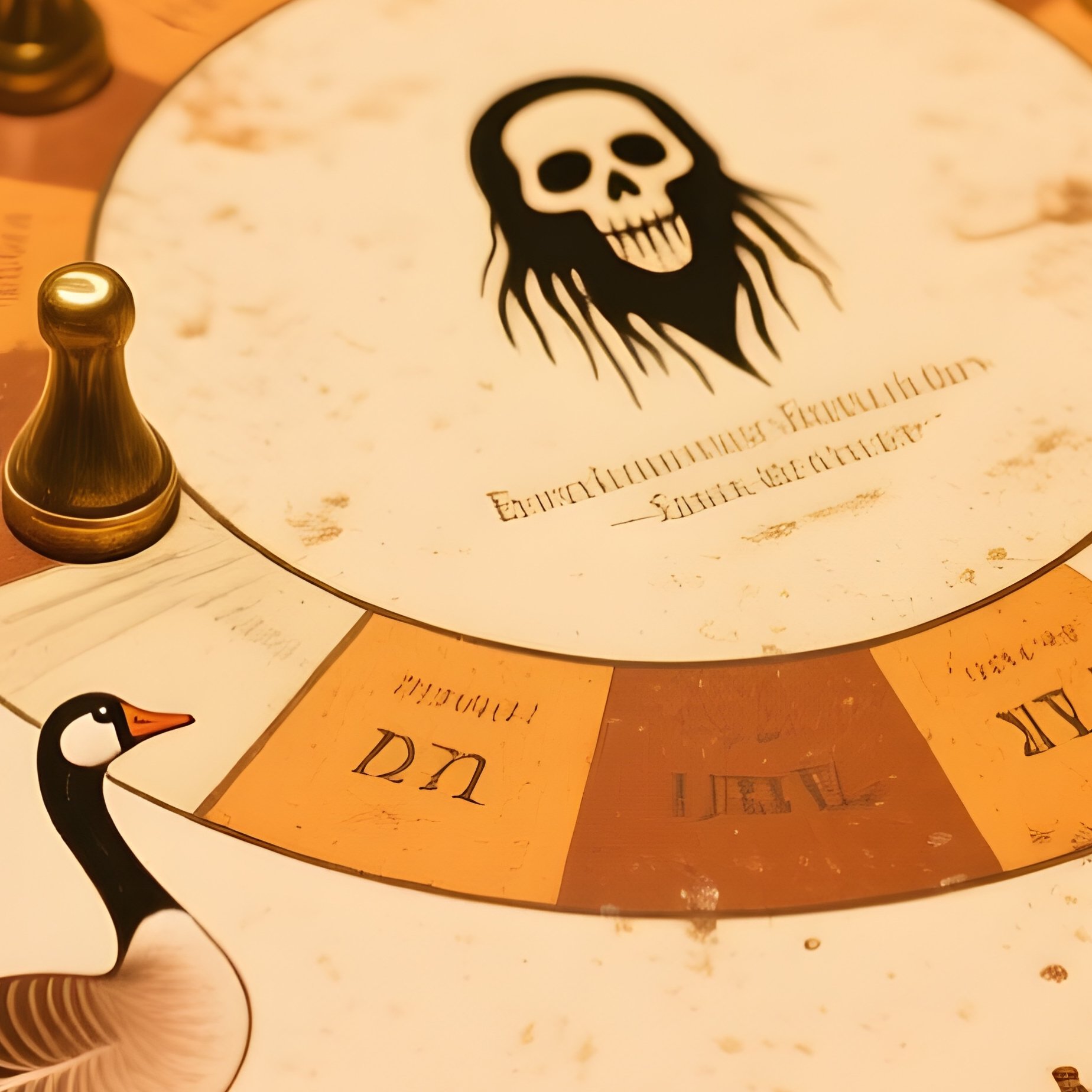 Game Of The Goose Antique Hand Painted Board - Full Resolution Quality Preview