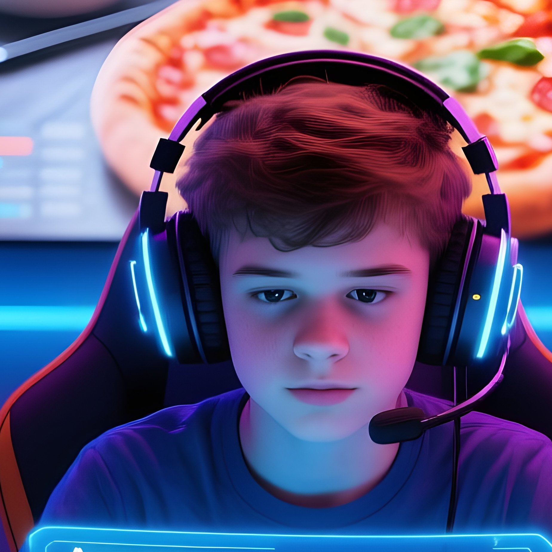 Gamer Food Tech Pizza Gaming Lab - Full Resolution Quality Preview