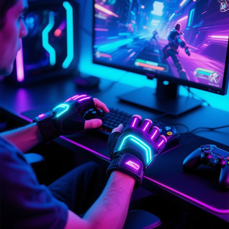 Gaming Gloves Fingerless Rgb Performance Enhancement