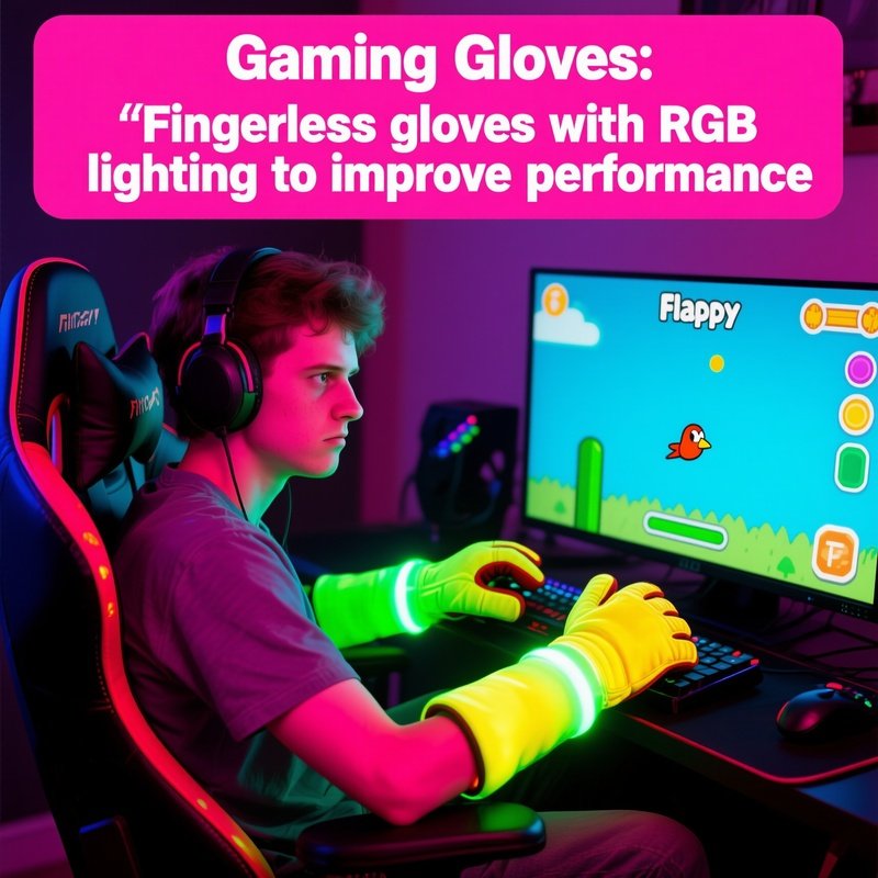 Gaming Gloves Fingerless Rgb Performance Enhancement Irony