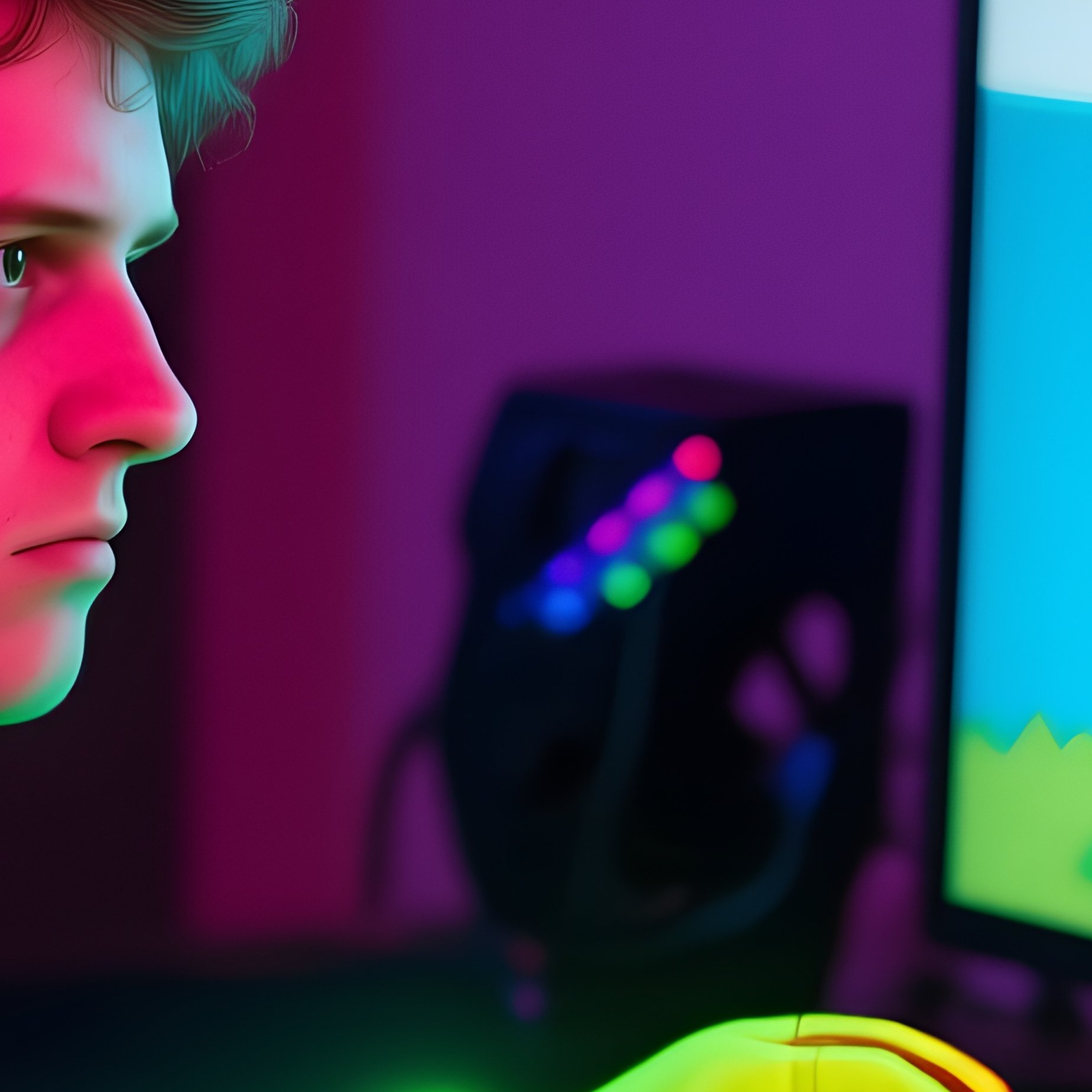 Gaming Gloves Fingerless Rgb Performance Enhancement Irony - Full Resolution Quality Preview