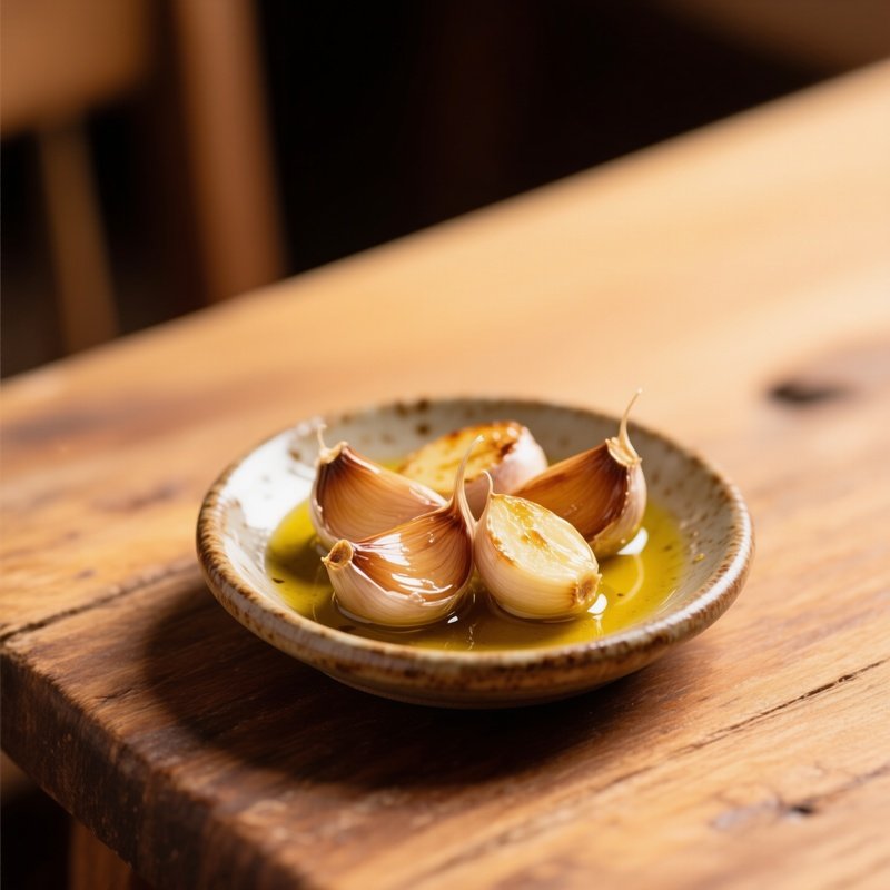 Garlic Confit Roasted Garlic Cloves In Oil