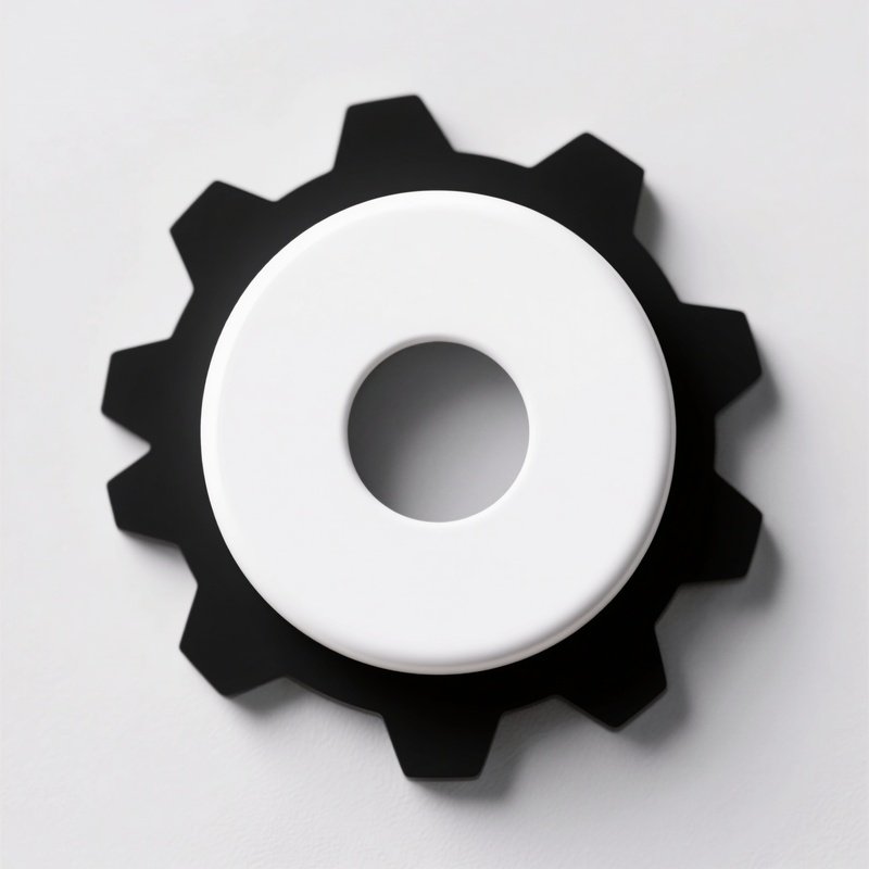 Gear Button Silhouette Blank Face