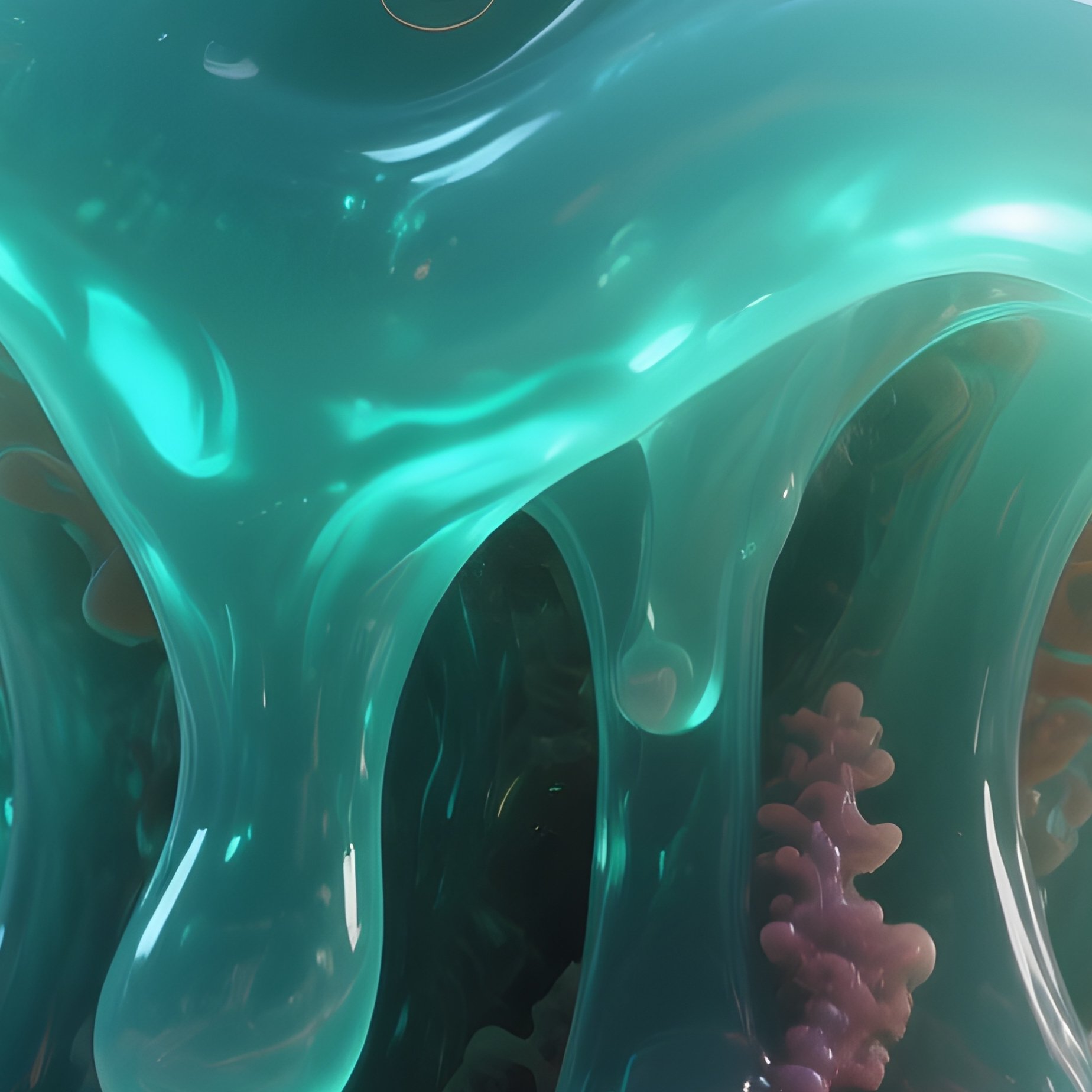 Gelatinous Sea Blob – Glowing Amorphous Mass Changing Shape. - Full Resolution Quality Preview