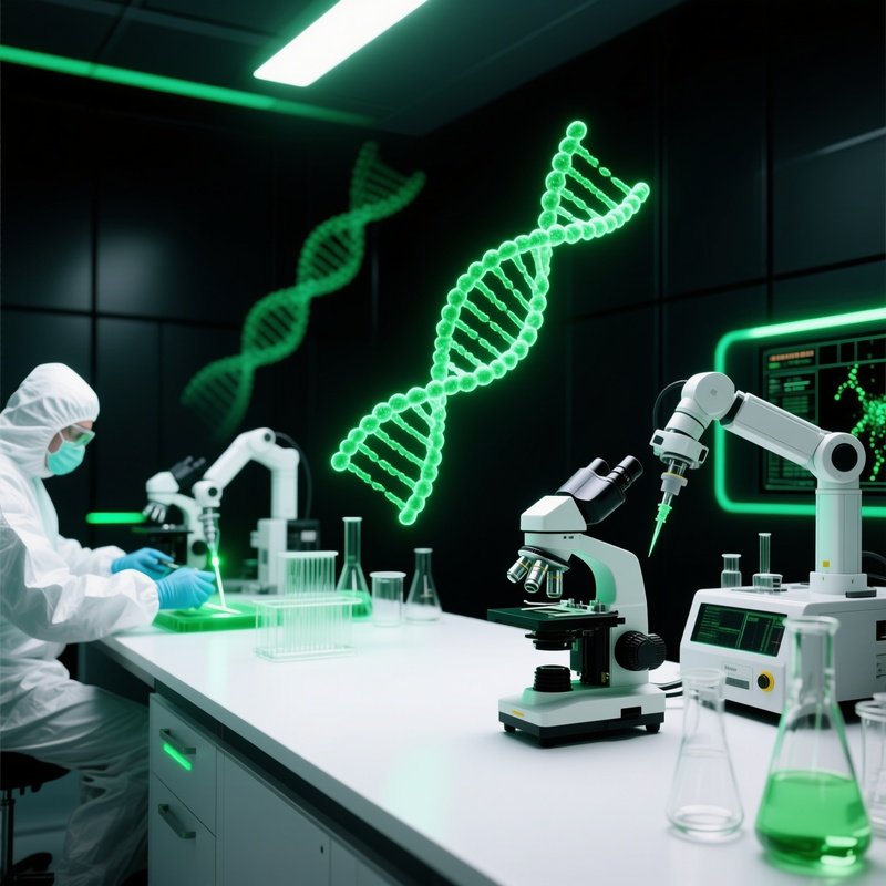 Genetic Engineering Lab With Precision Dna Analysis