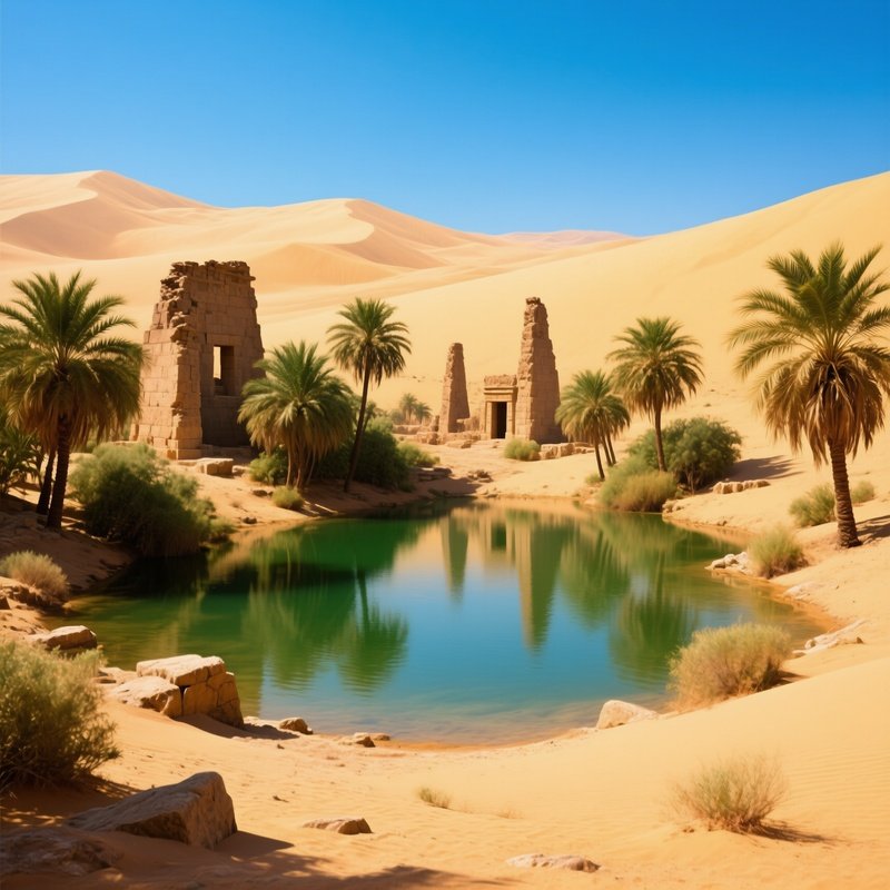 Geographic Specifics Geographisch Desert Oasis