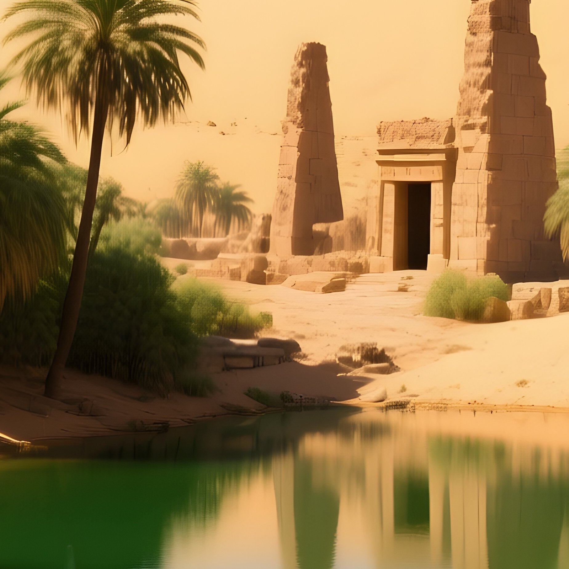 Geographic Specifics Geographisch Desert Oasis - Full Resolution Quality Preview