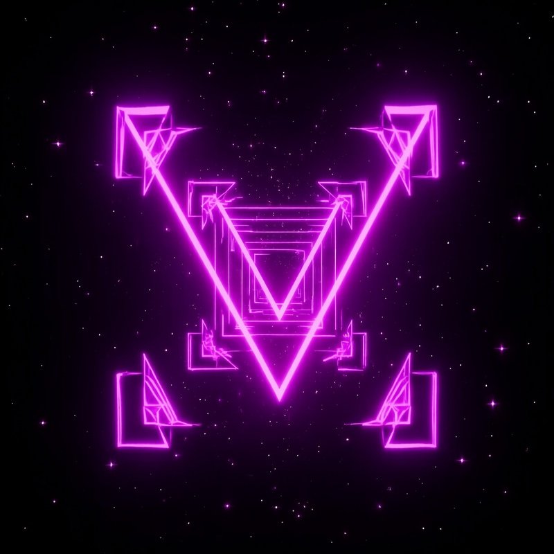 Geometric Light Structures Forming A V Shape Geometric Digital Art