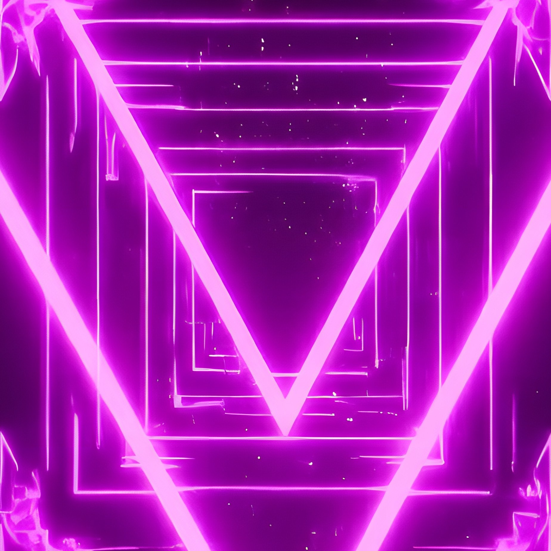 Geometric Light Structures Forming A V Shape Geometric Digital Art - Full Resolution Quality Preview