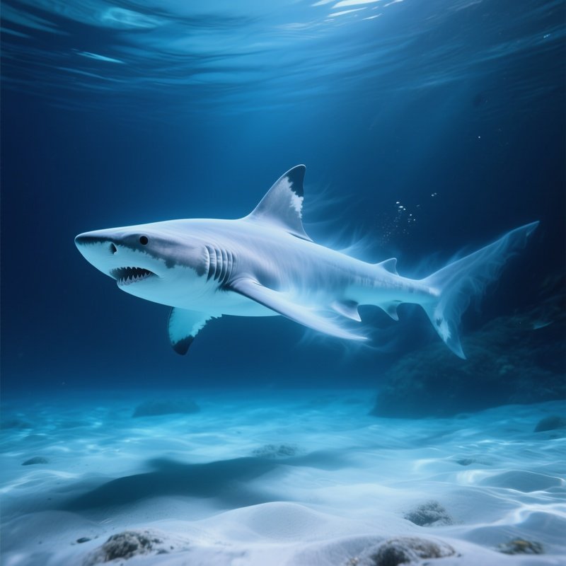 Ghost Shark Swimming Slowly