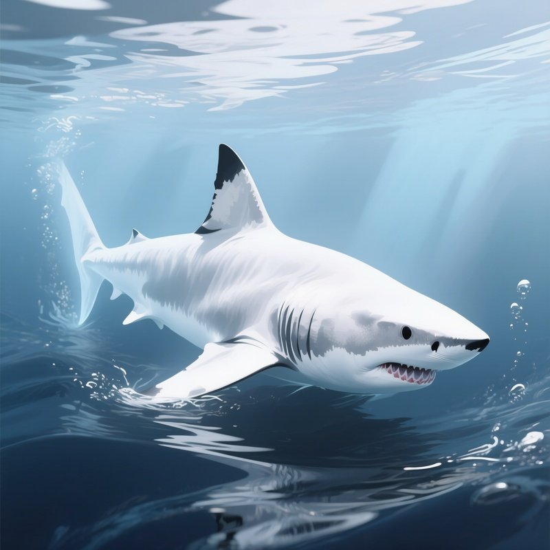 Ghost Shark Swimming Slowly Digital Art