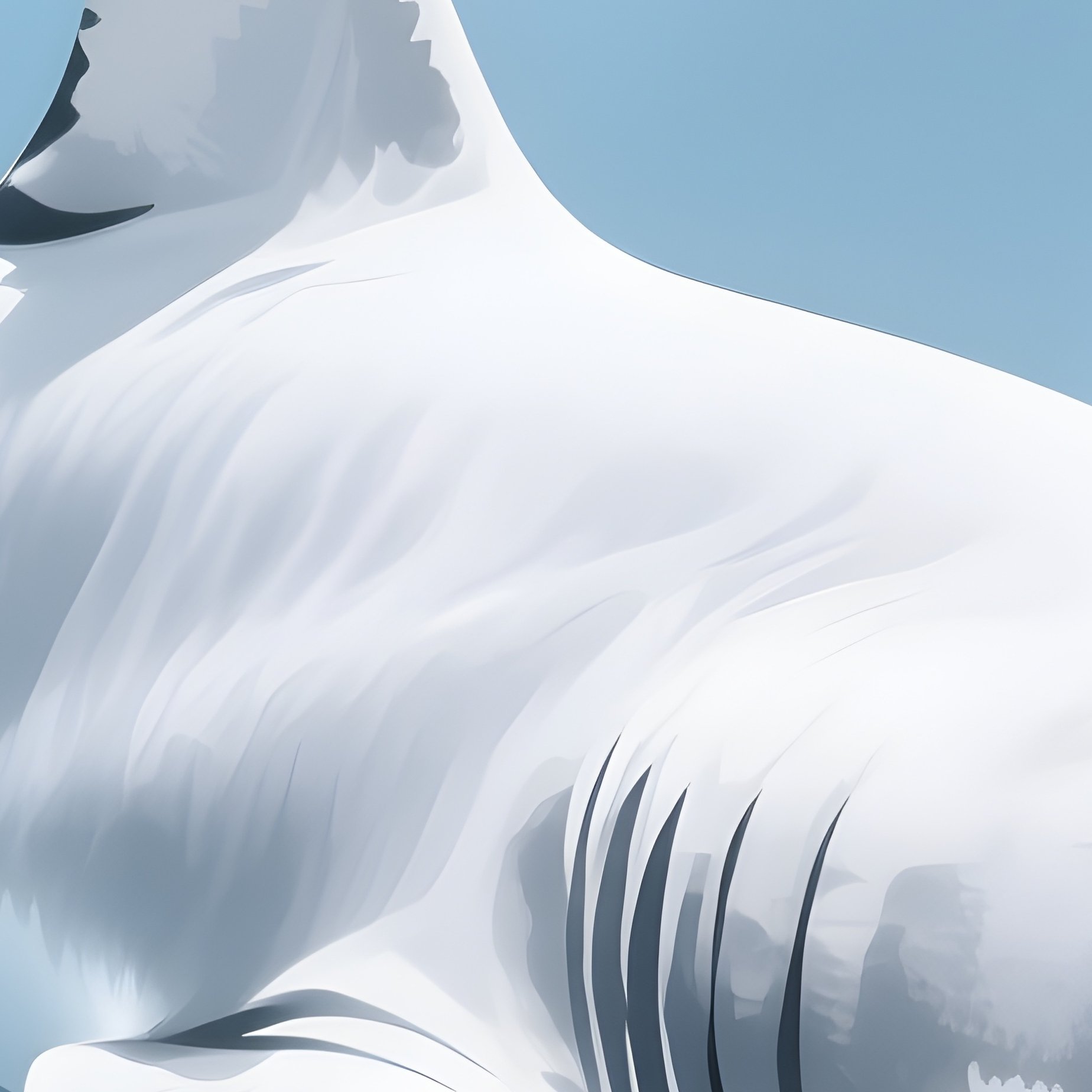 Ghost Shark Swimming Slowly Digital Art - Full Resolution Quality Preview