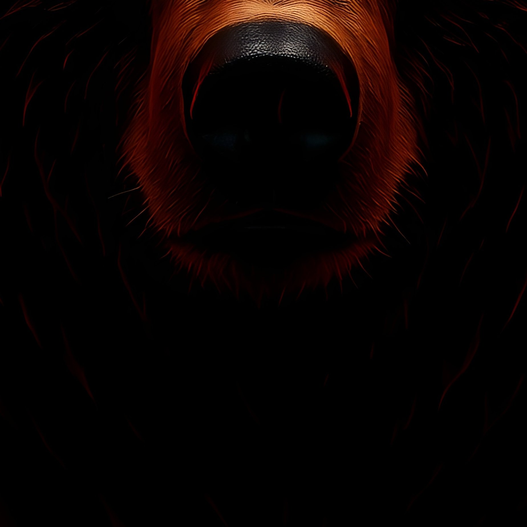 Giant Bear Symbol Emerging From Red Mist - Full Resolution Quality Preview