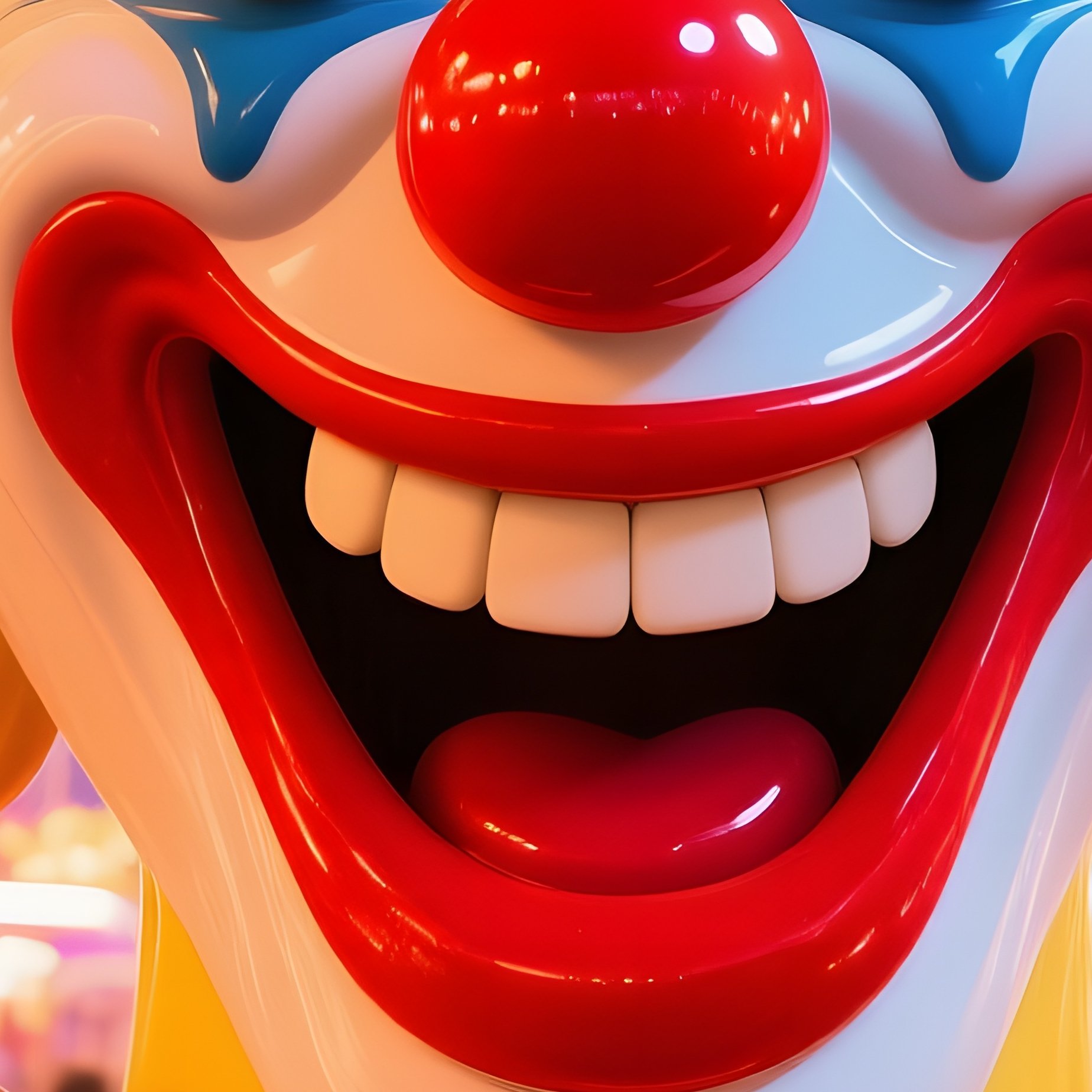 Giant Clown Face From Sausage And Pepperoni - Full Resolution Quality Preview