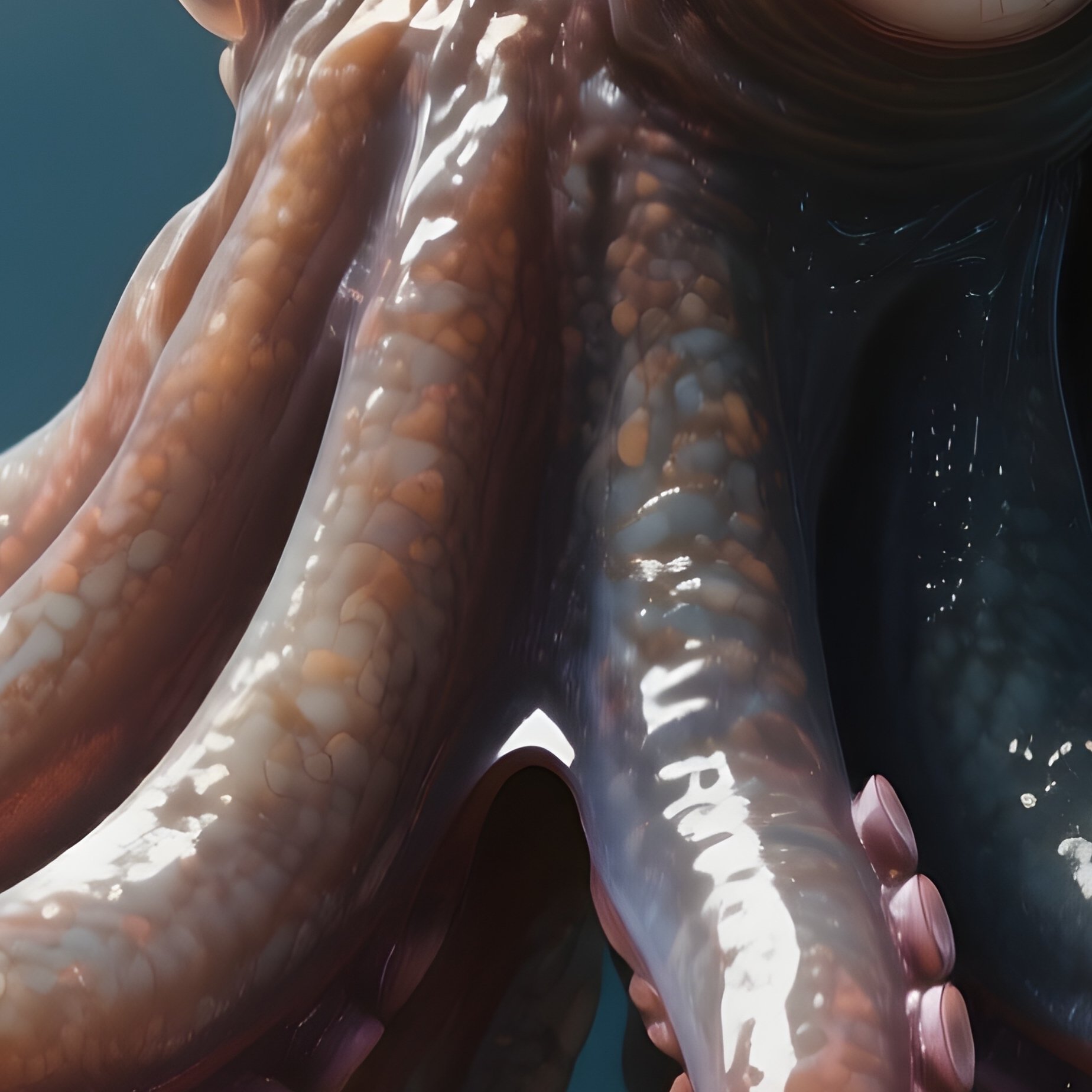 Giant Squid – Enormous Photoreal Tentacles And Planet Like Eyes. - Full Resolution Quality Preview