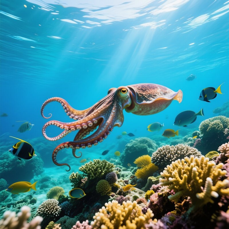 Giant Squid Underwater Photography