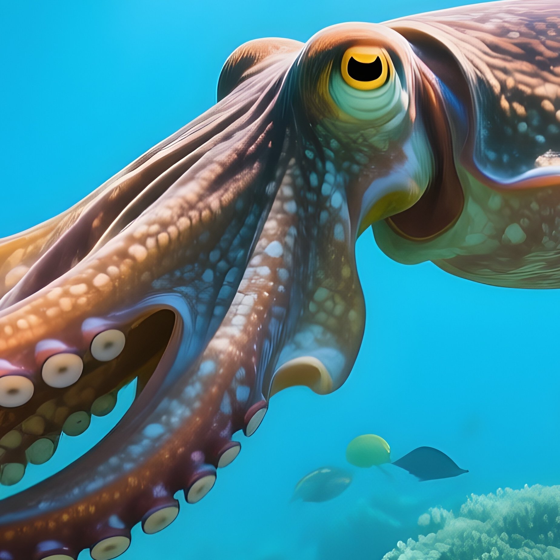 Giant Squid Underwater Photography - Full Resolution Quality Preview