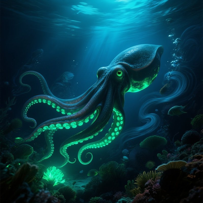 Giant Squid Underwater Science Fiction