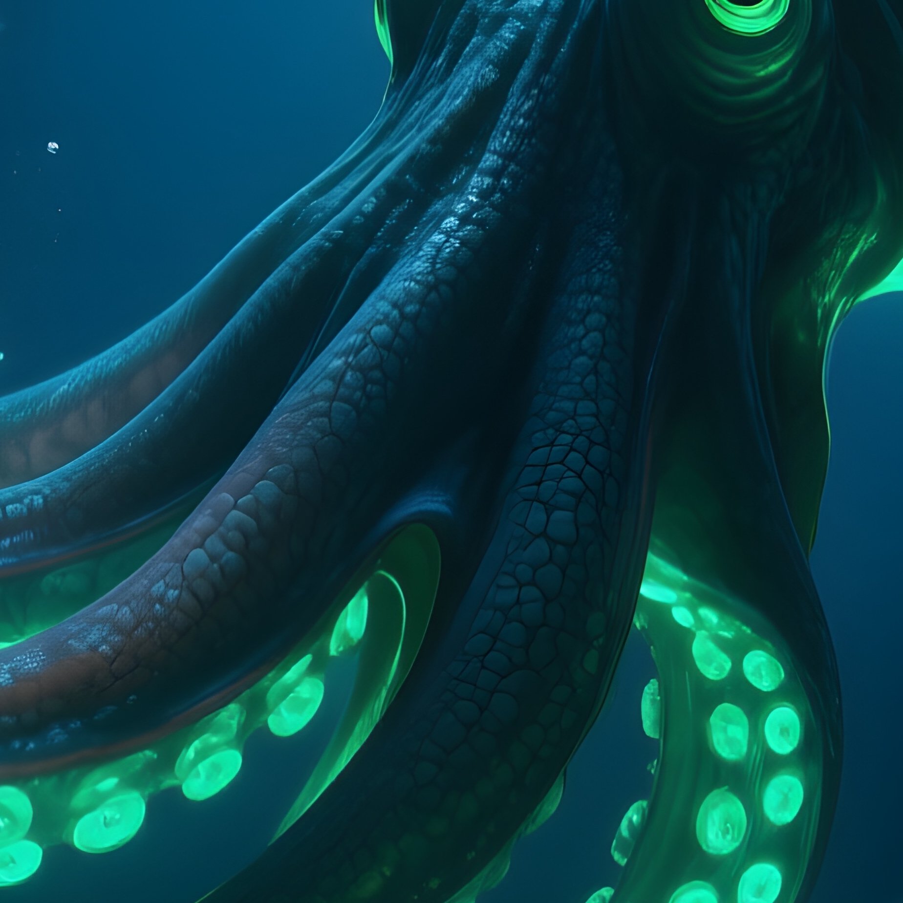 Giant Squid Underwater Science Fiction - Full Resolution Quality Preview