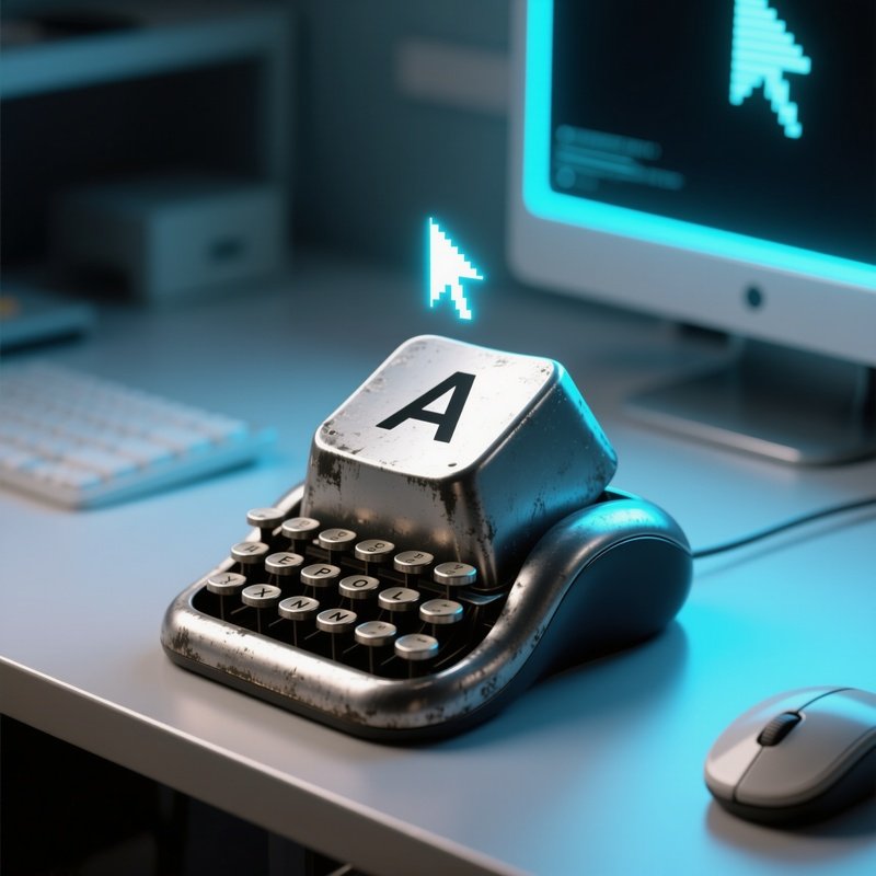 Giant Typewriter Key As Mouse