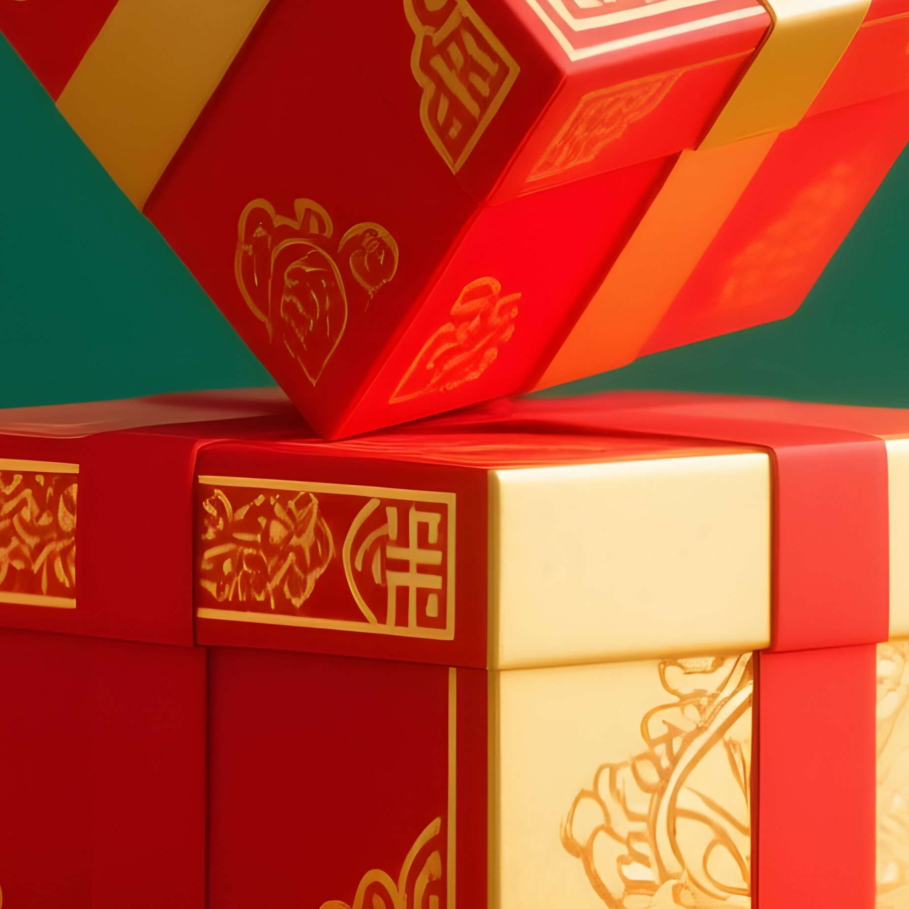 Gift Boxes Celebrating Vietnamese Lunar New Year Vietnamese New - Full Resolution Quality Preview