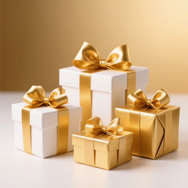 Gift Boxes Gifts Gold