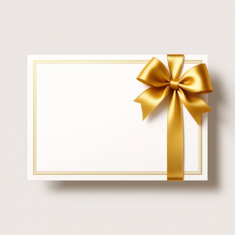 Gift Card Or Certificate With A Golden Bow Gift Card Certificate