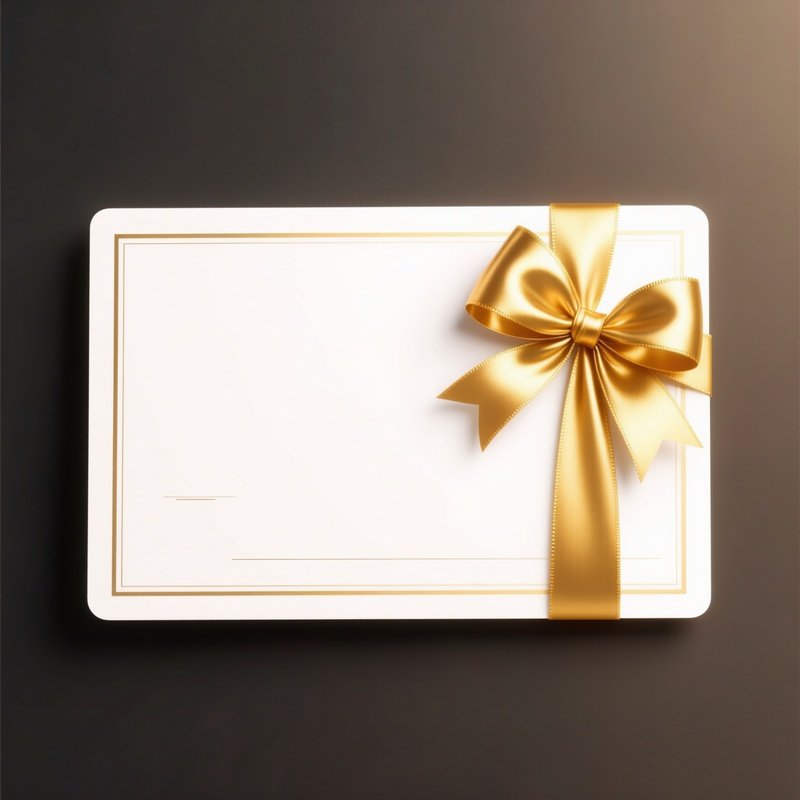 Gift Card Or Certificate With A Golden Ribbon Gift Certificate