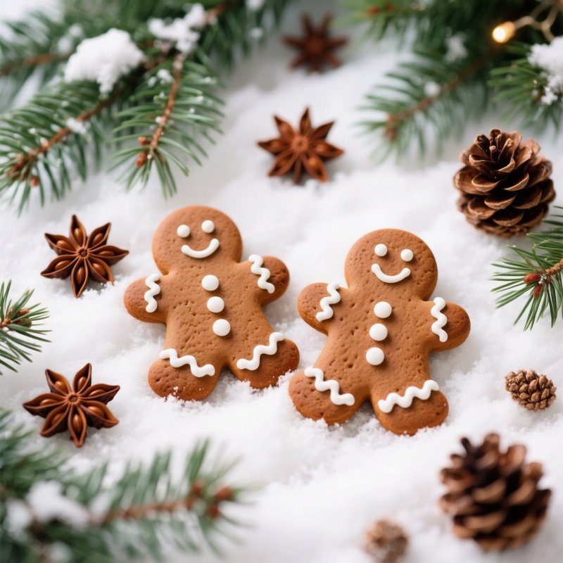 Gingerbread Men Cookies Christmas Holiday