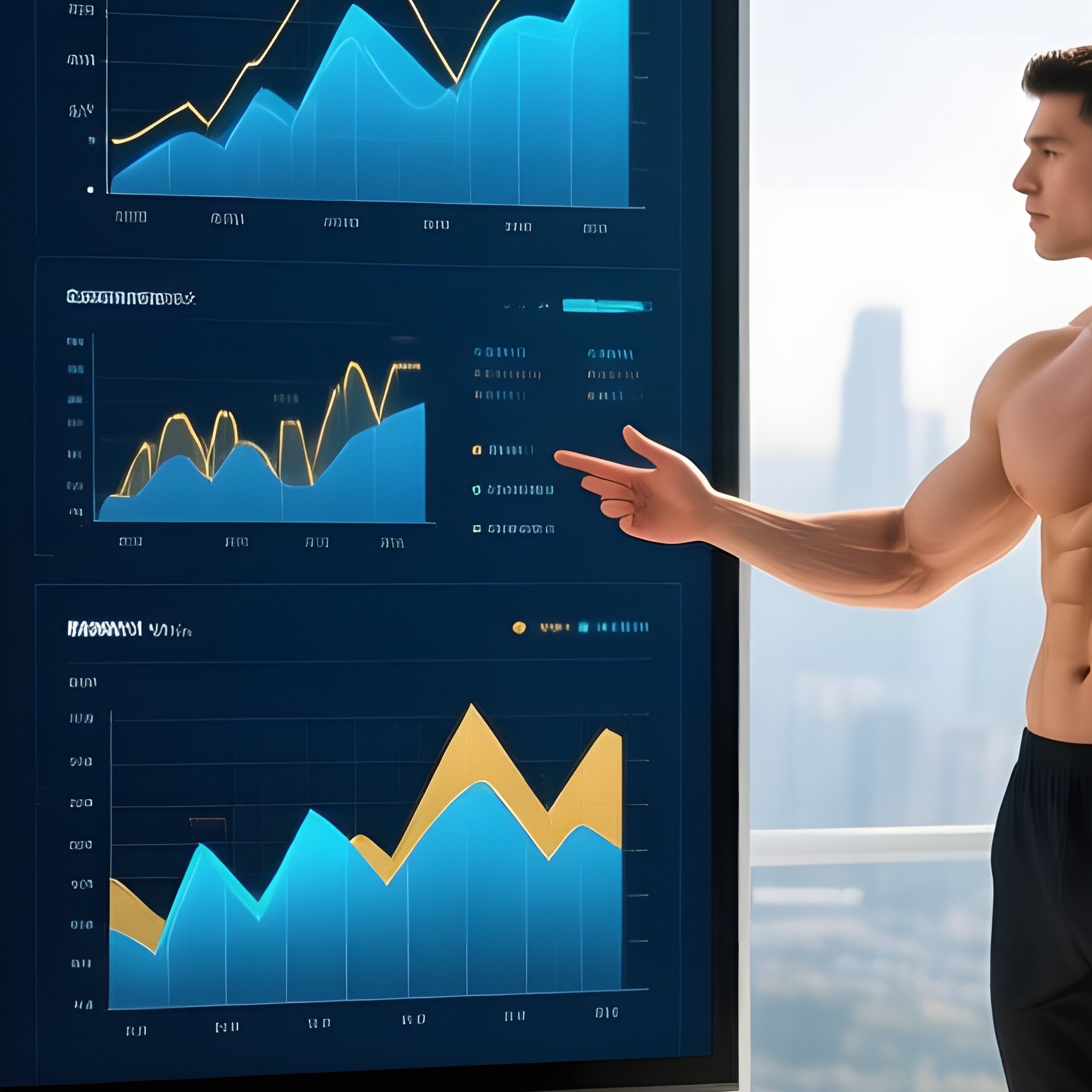 Glass Walled Meeting Room With City View - Full Resolution Quality Preview