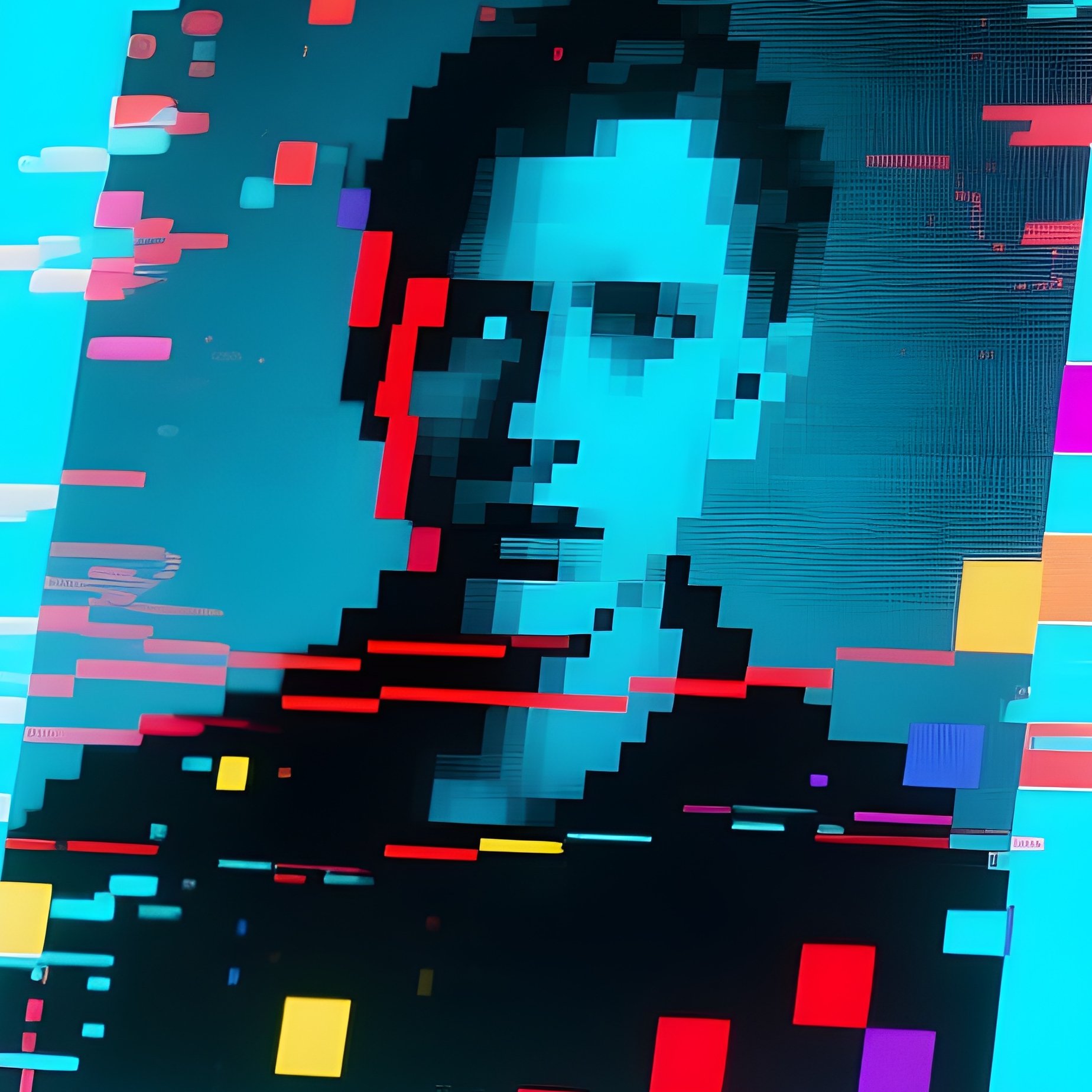 Glitch Art Frame Digital Photo Frame Corrupts Images - Full Resolution Quality Preview