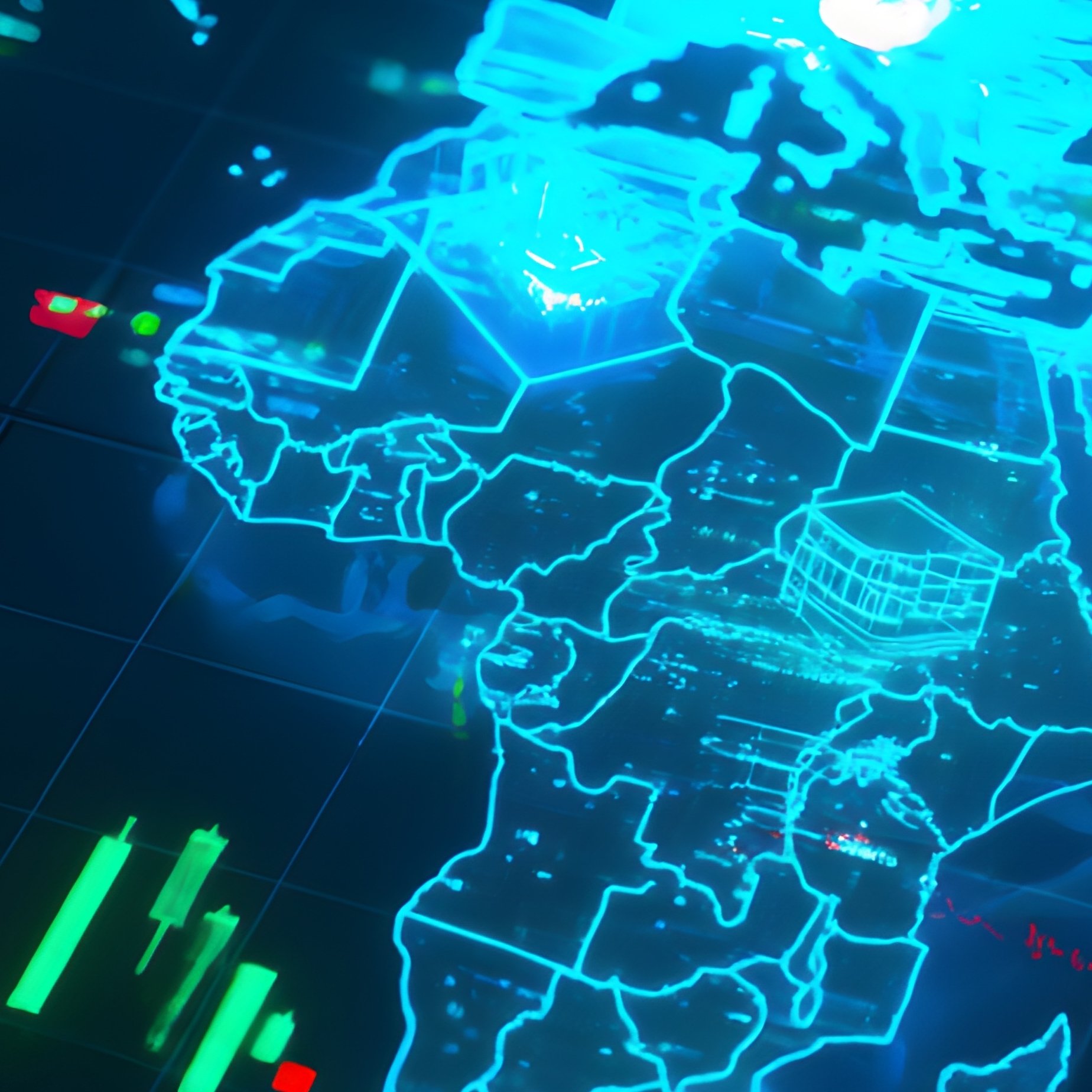 Global Financial Markets On Digital Maps 2 - Full Resolution Quality Preview