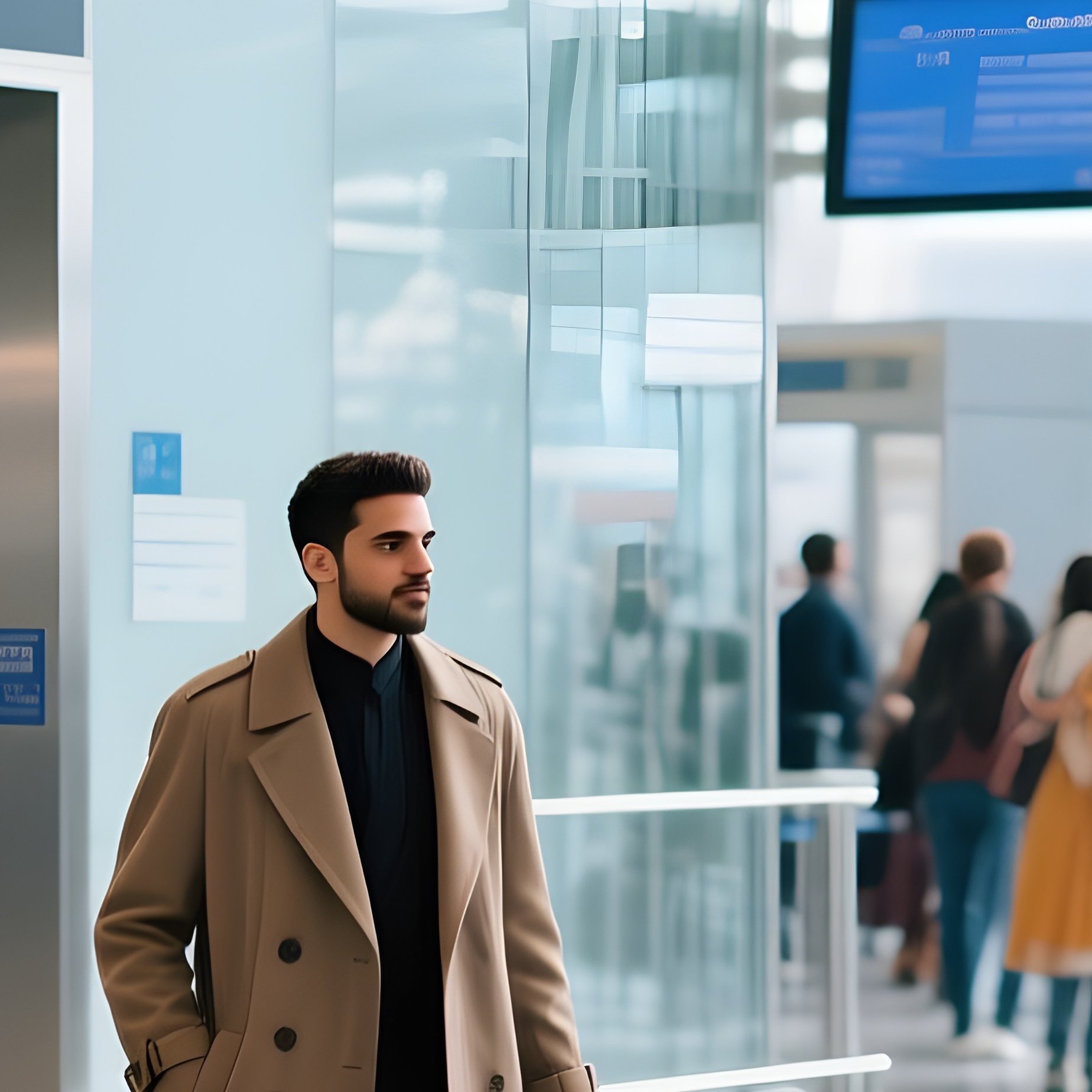 Global Travelers At Airport With Class Diversity - Full Resolution Quality Preview