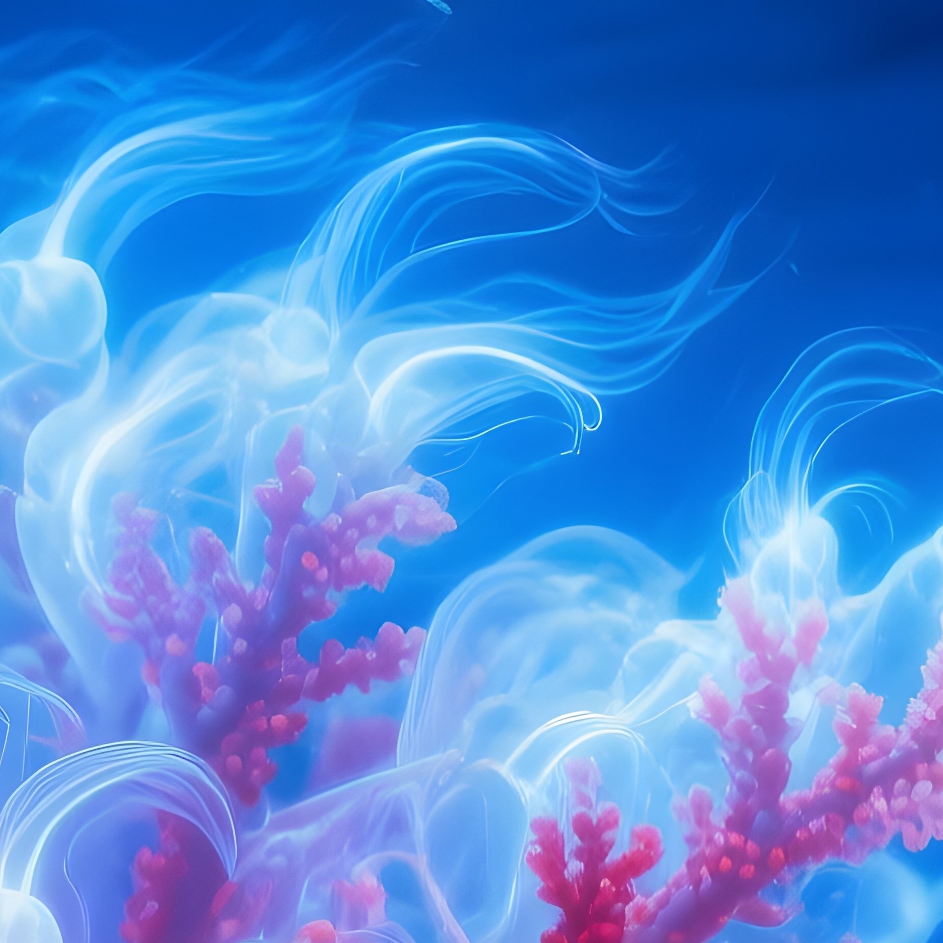 Glowing Plankton Storms Over Coral Reef - Full Resolution Quality Preview