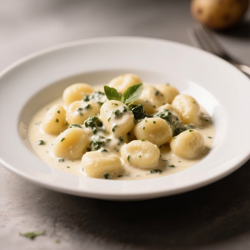 Gnocchi Al Gorgonzola With Potato Gnocchi In Creamy Gorgonzola Cheese Sauce