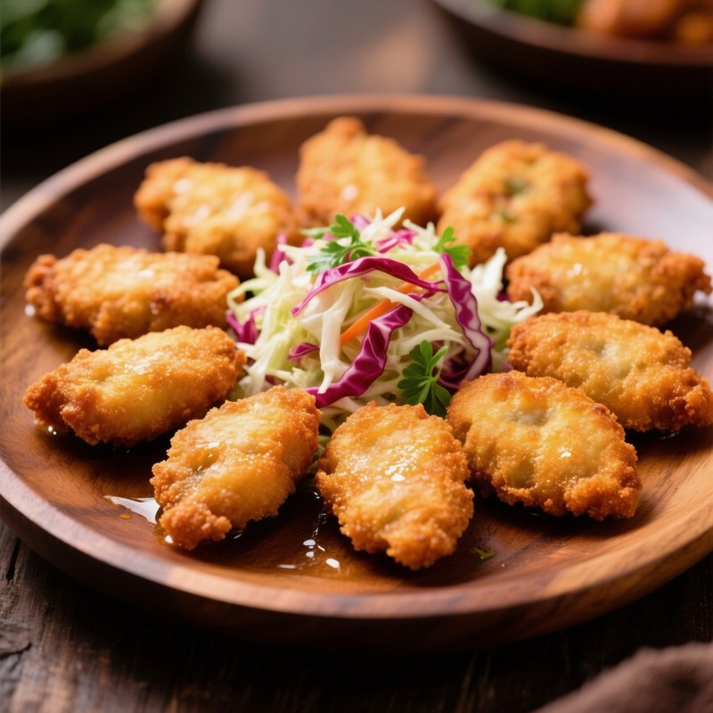 Goan Fish Cutlets With Coleslaw