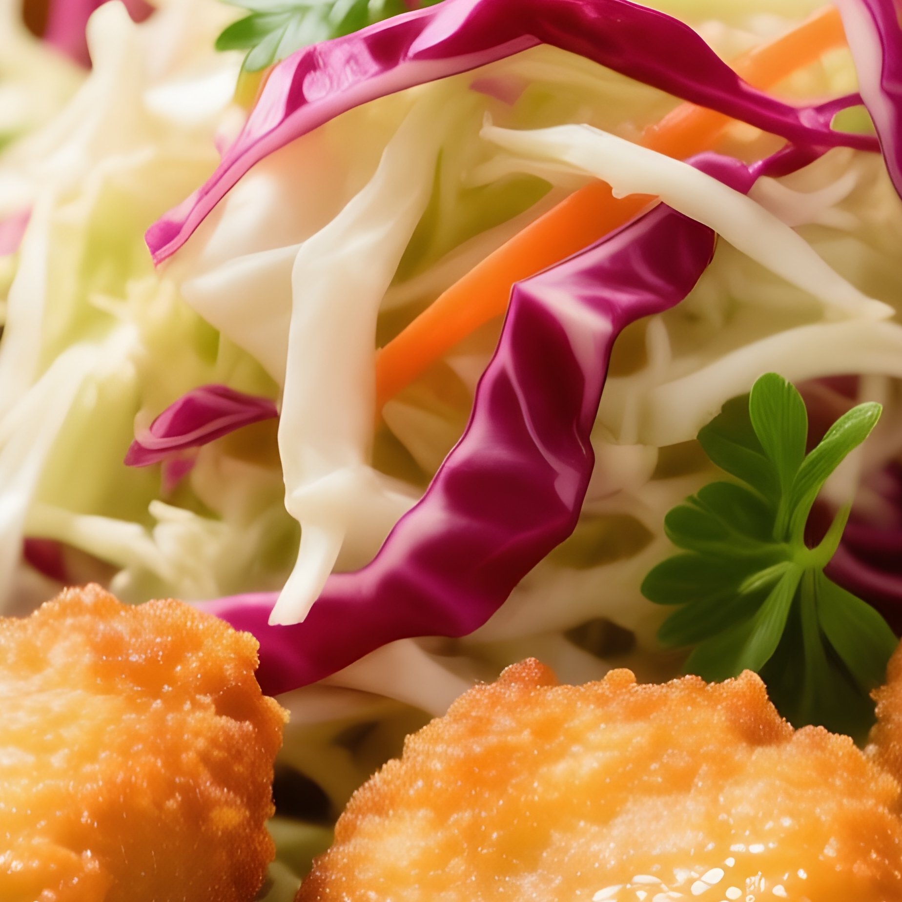 Goan Fish Cutlets With Coleslaw - Full Resolution Quality Preview