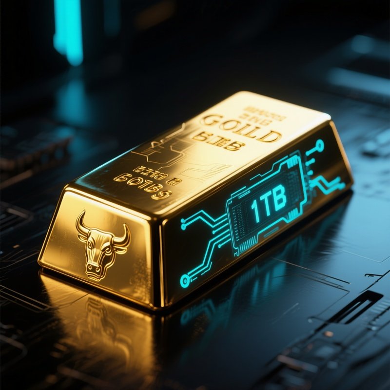 Gold Bar Drive Fake Bullion Bar Storing 1Tb Data