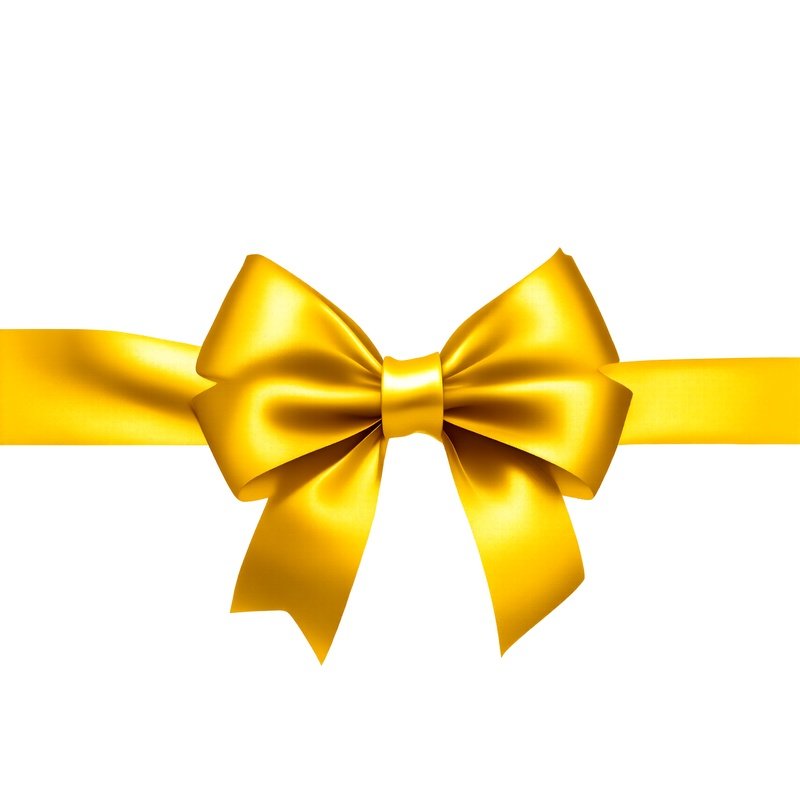 Golden Bow On A Ribbon Golden Bow