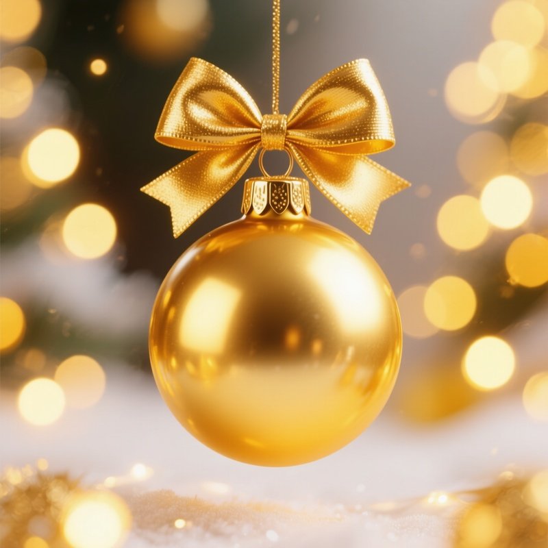 Golden Christmas Ornament Christmas Holiday