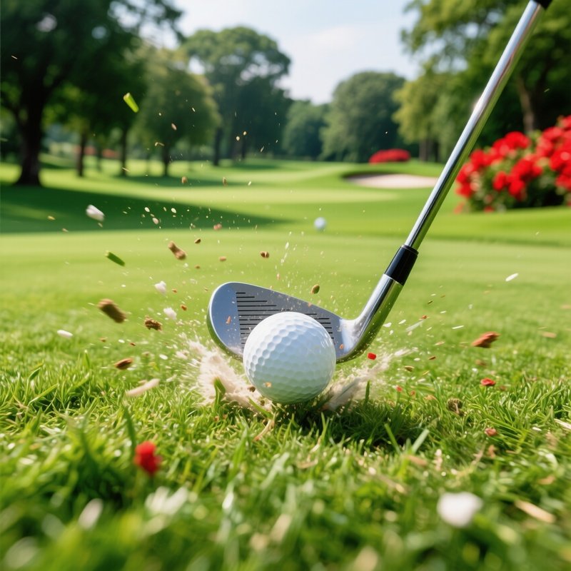 Golf Ball Being Hit By A Golf Club Golf Sports