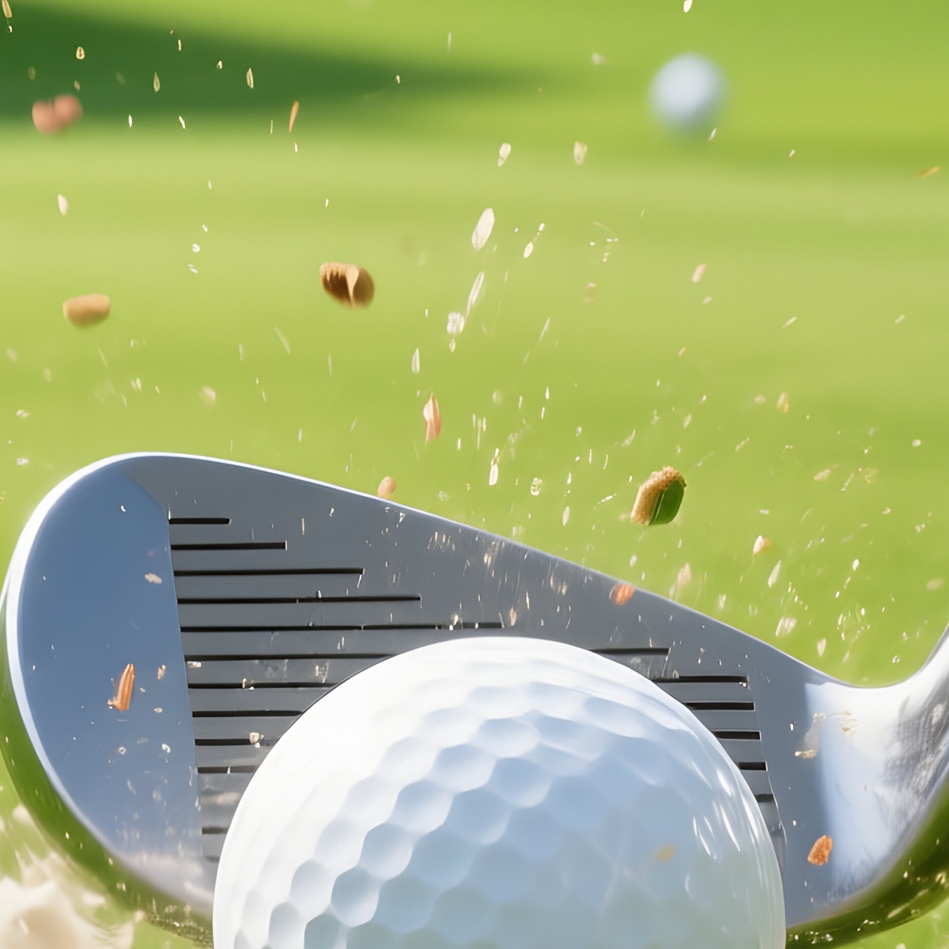 Golf Ball Being Hit By A Golf Club Golf Sports - Full Resolution Quality Preview