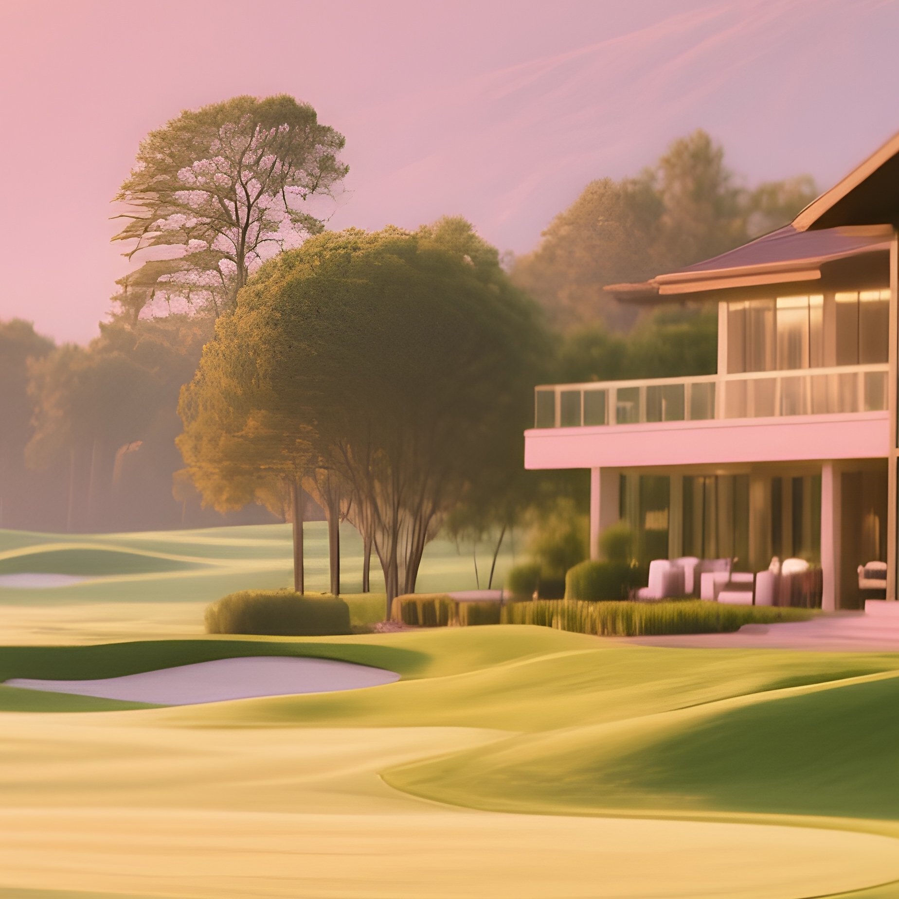 Golf Course Luxury Lifestyle Sunrise - Full Resolution Quality Preview