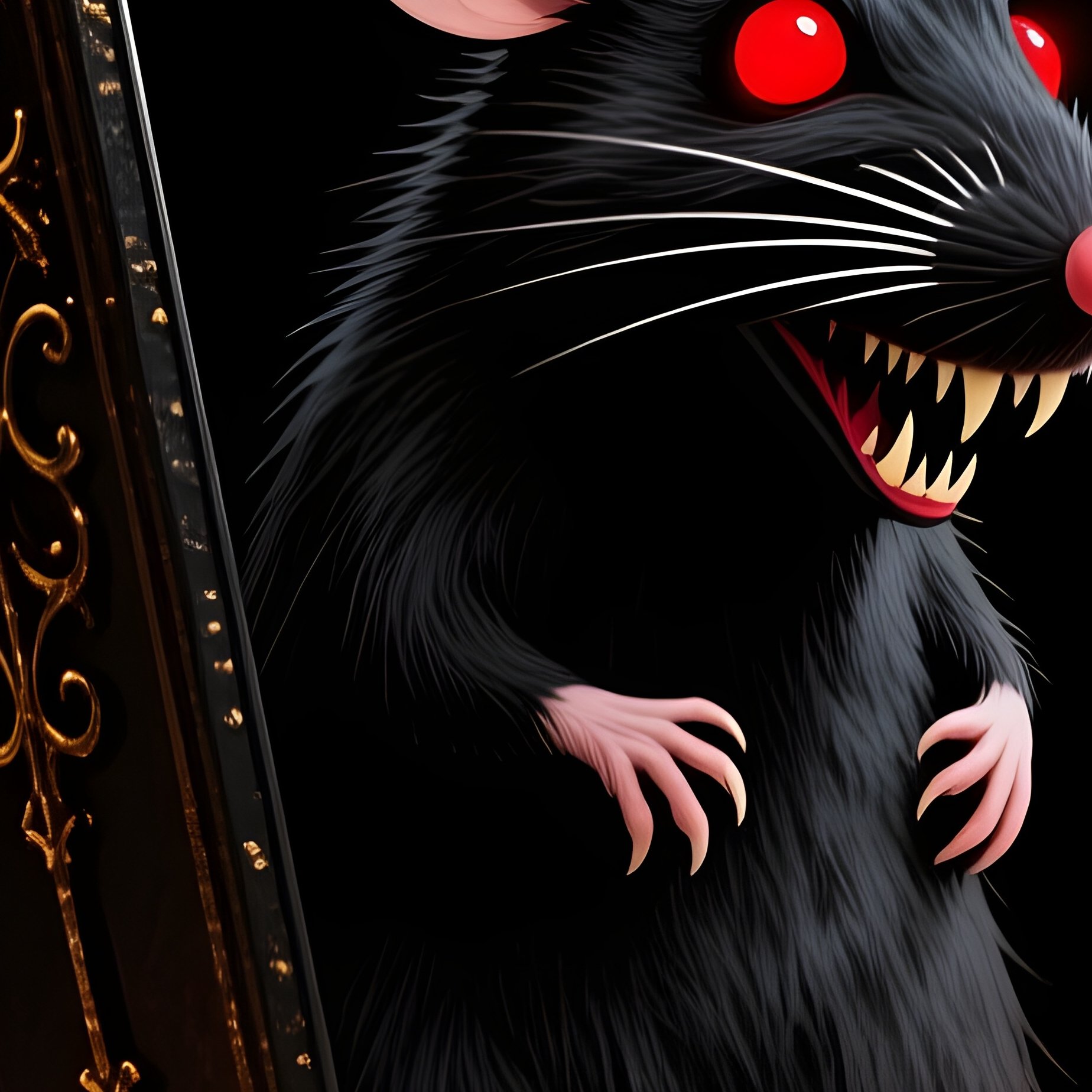 Gothic Mouse Vampire Coffin - Full Resolution Quality Preview