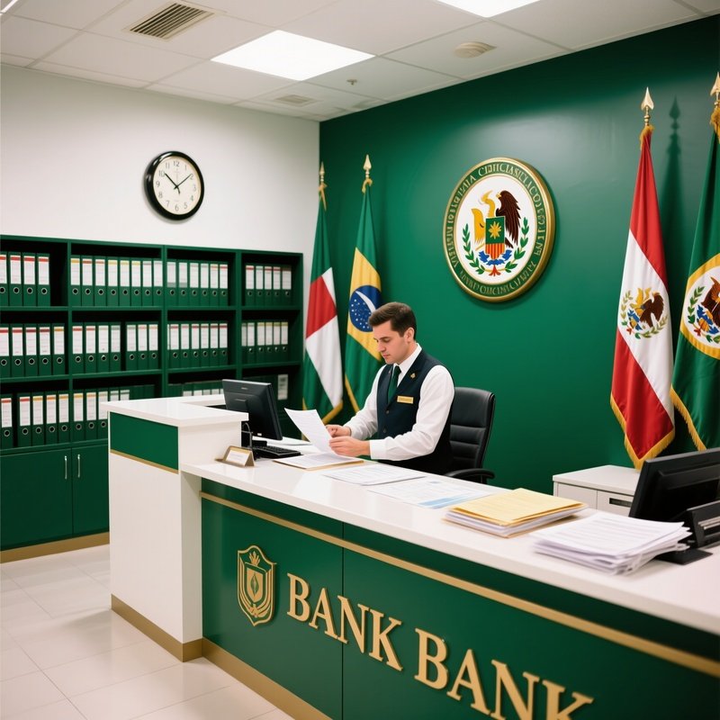 Government Institution With Bank And Legal Documents