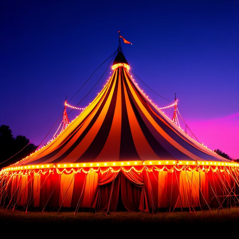 Grand Circus Tent At Twilight