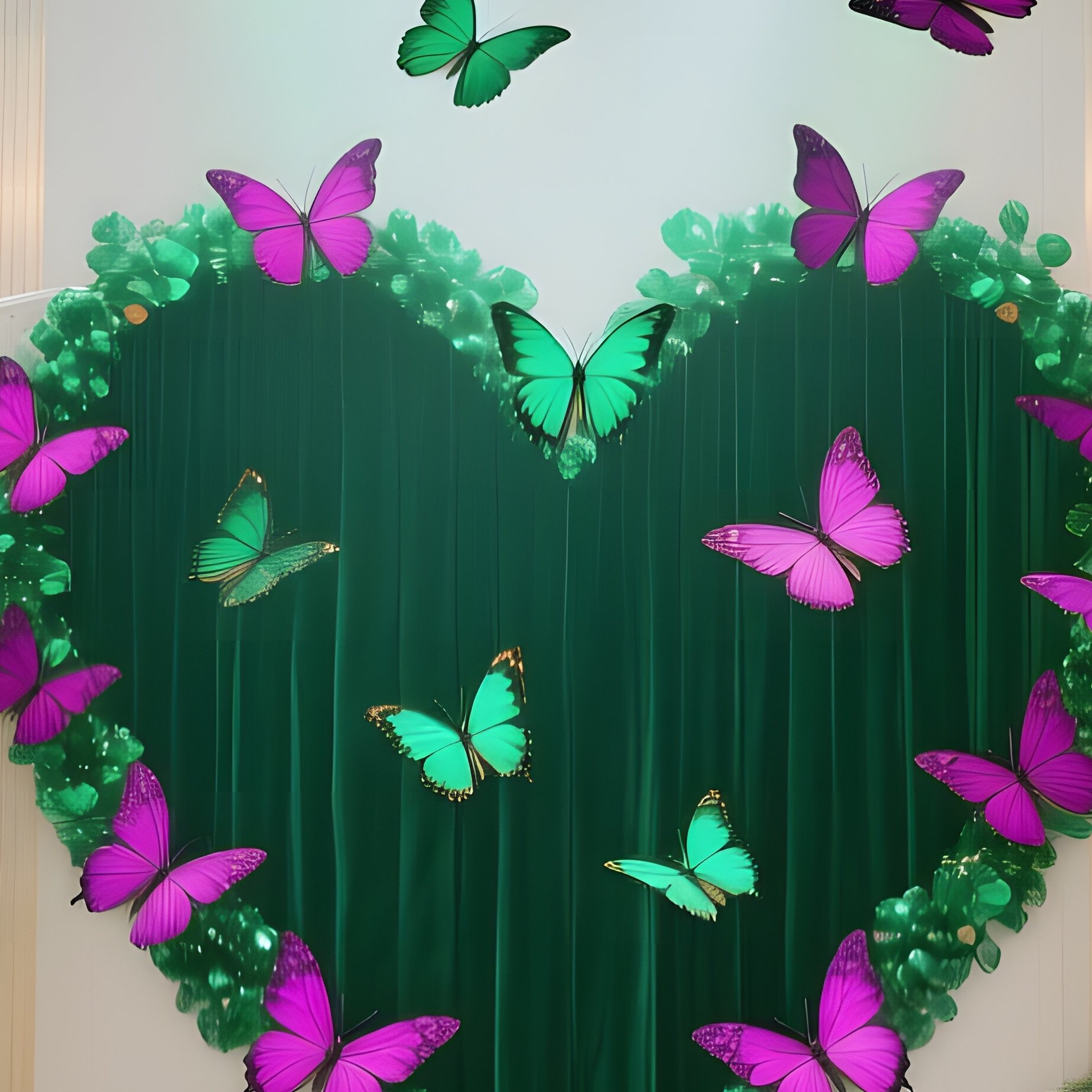 Grand Opera House Foyer With Marble Staircases And Butterflies - Full Resolution Quality Preview