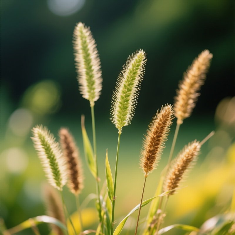 Grass Seed Heads Nature Grass