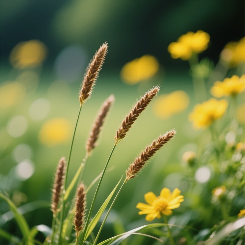 Grass With Seed Heads Nature Grass