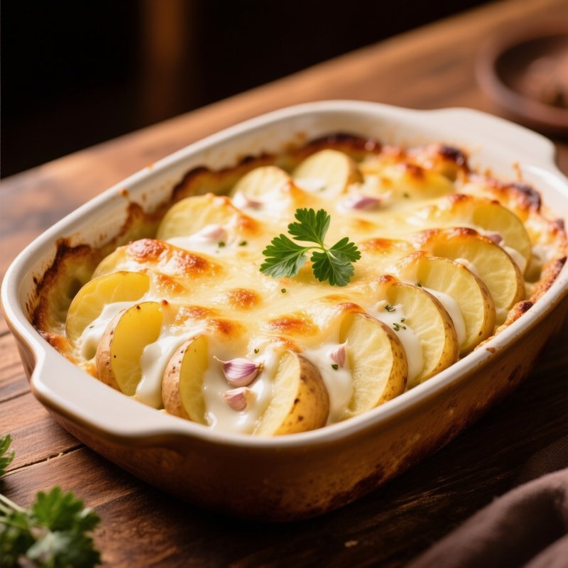 Gratin Dauphinois Baked Potatoes Cream Garlic